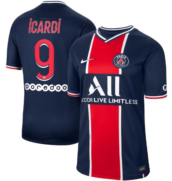 PSG Home Kit Soccer Jersey Icardi 9 2020/21